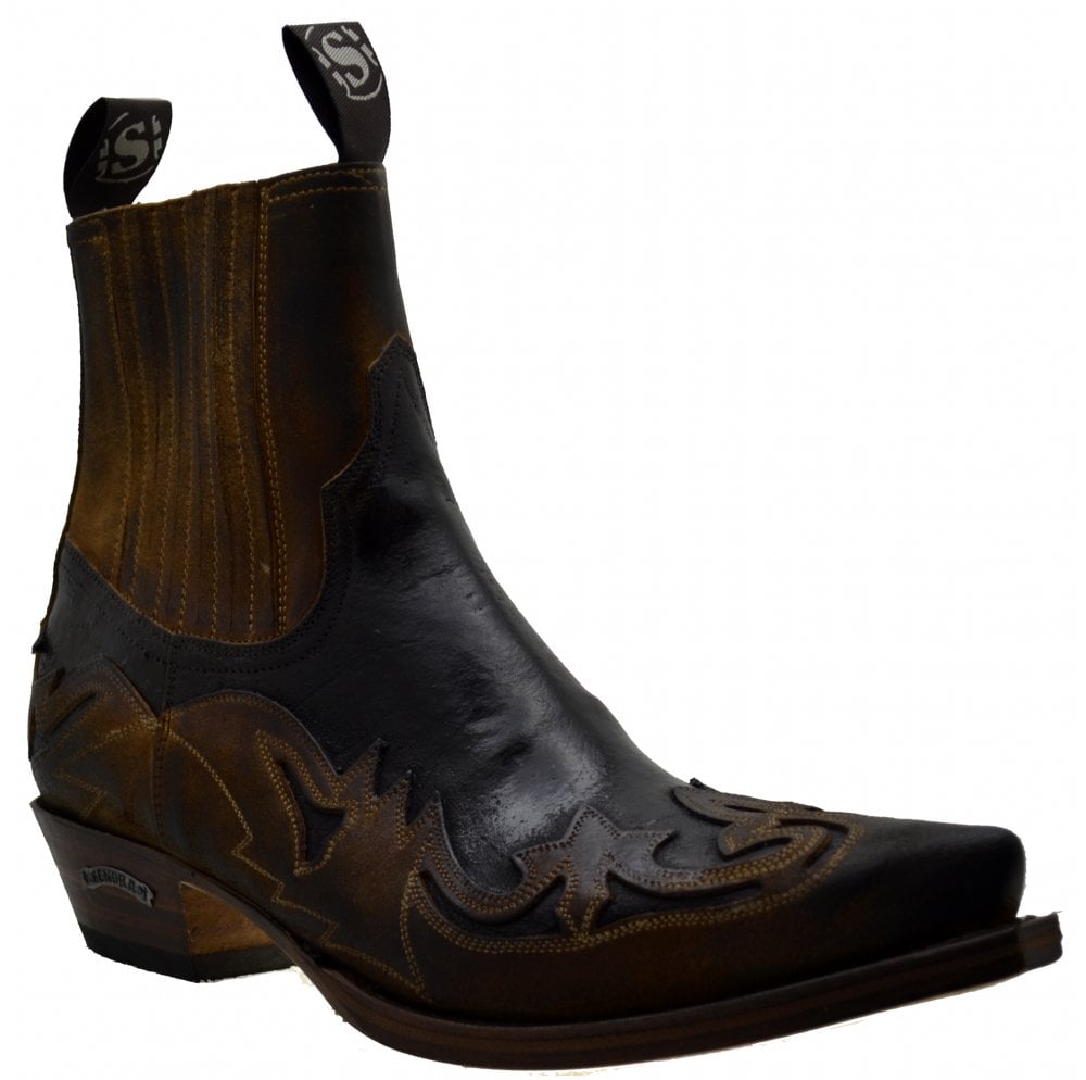 Women's Cowboy Boots Sendra 4660 Quercia Leather Cuban Heel